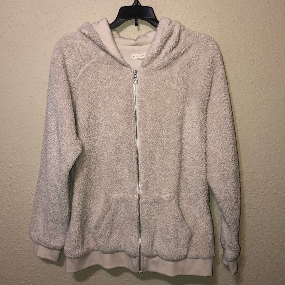 Sherpa zip up hoodie